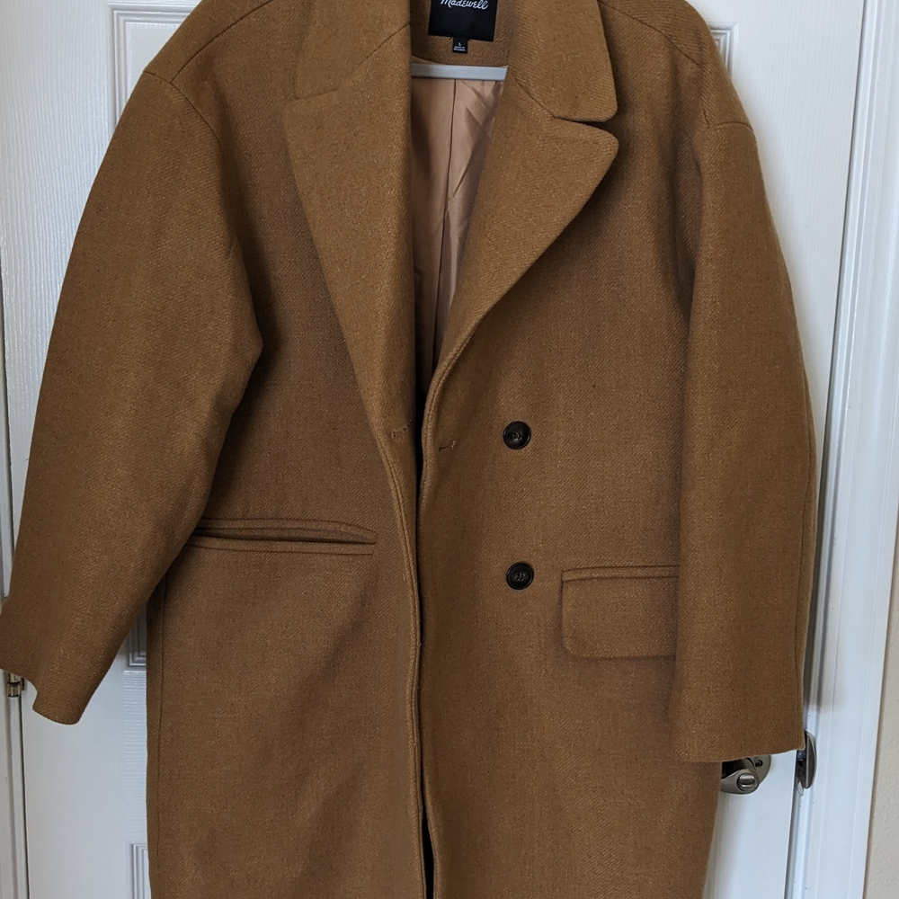 Madewell Camel Wool Blend Overcoat – Size L